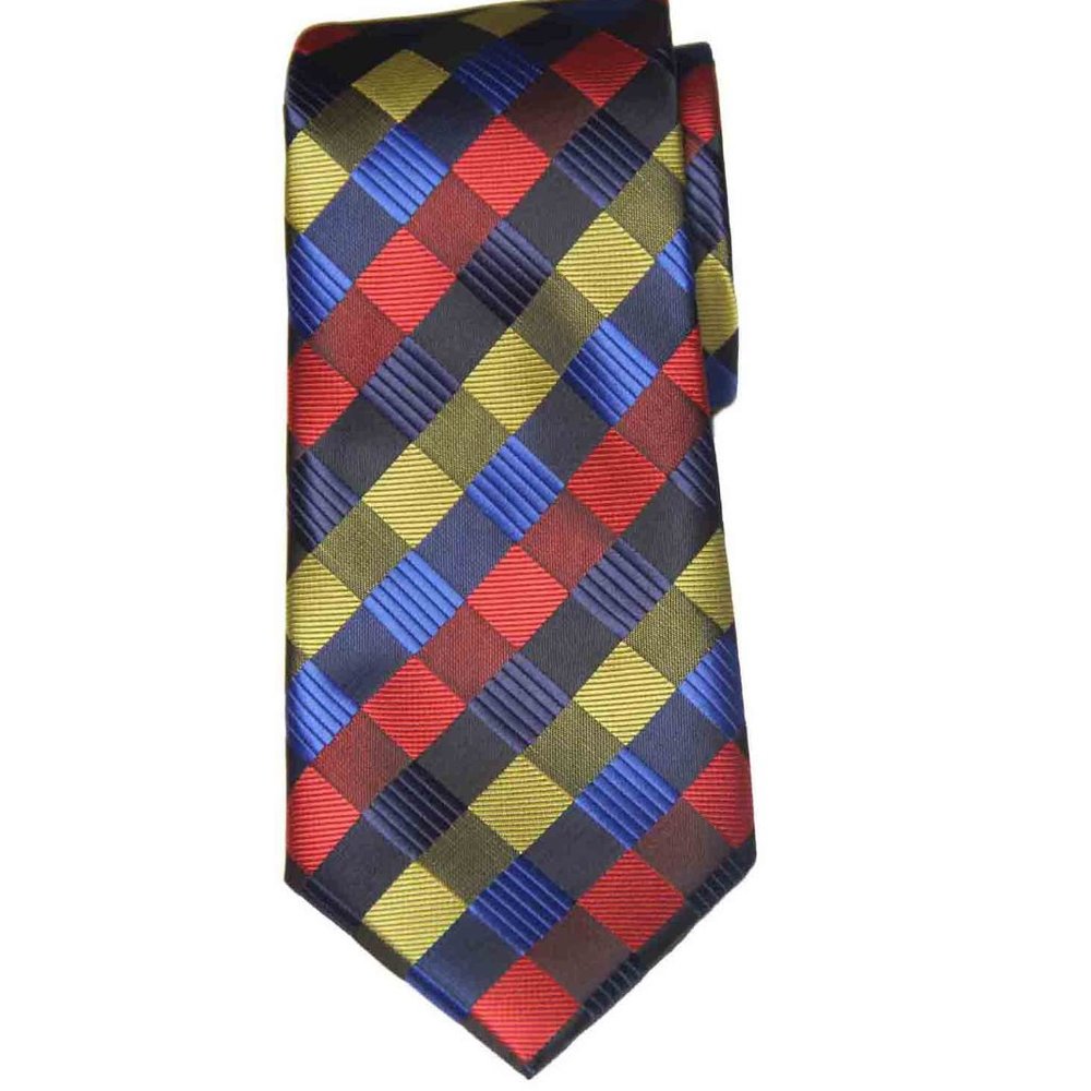 Gascoigne Silk Tie Lattice Check Men's
